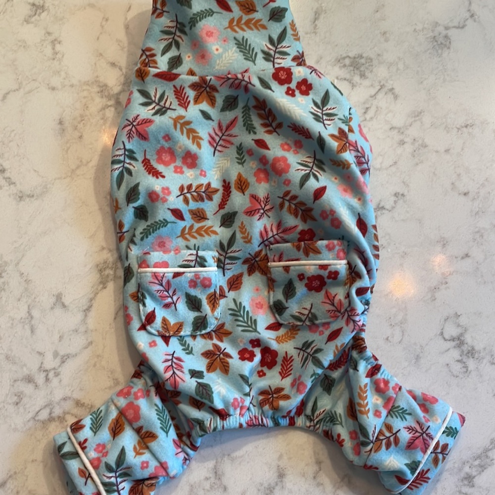 Fall Print Dog Pajamas - Picture 3 of 8